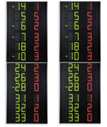 Panneaux d'affichage lectroniques latraux (modules latraux) pour l'affichage du numro de maillot et fautes/pnalits des 12 joueurs des 2 quipes/ tableaux lectroniques approuv par la FIBA